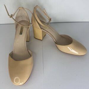 Louise et Cie Cream Block Heel Shoes
